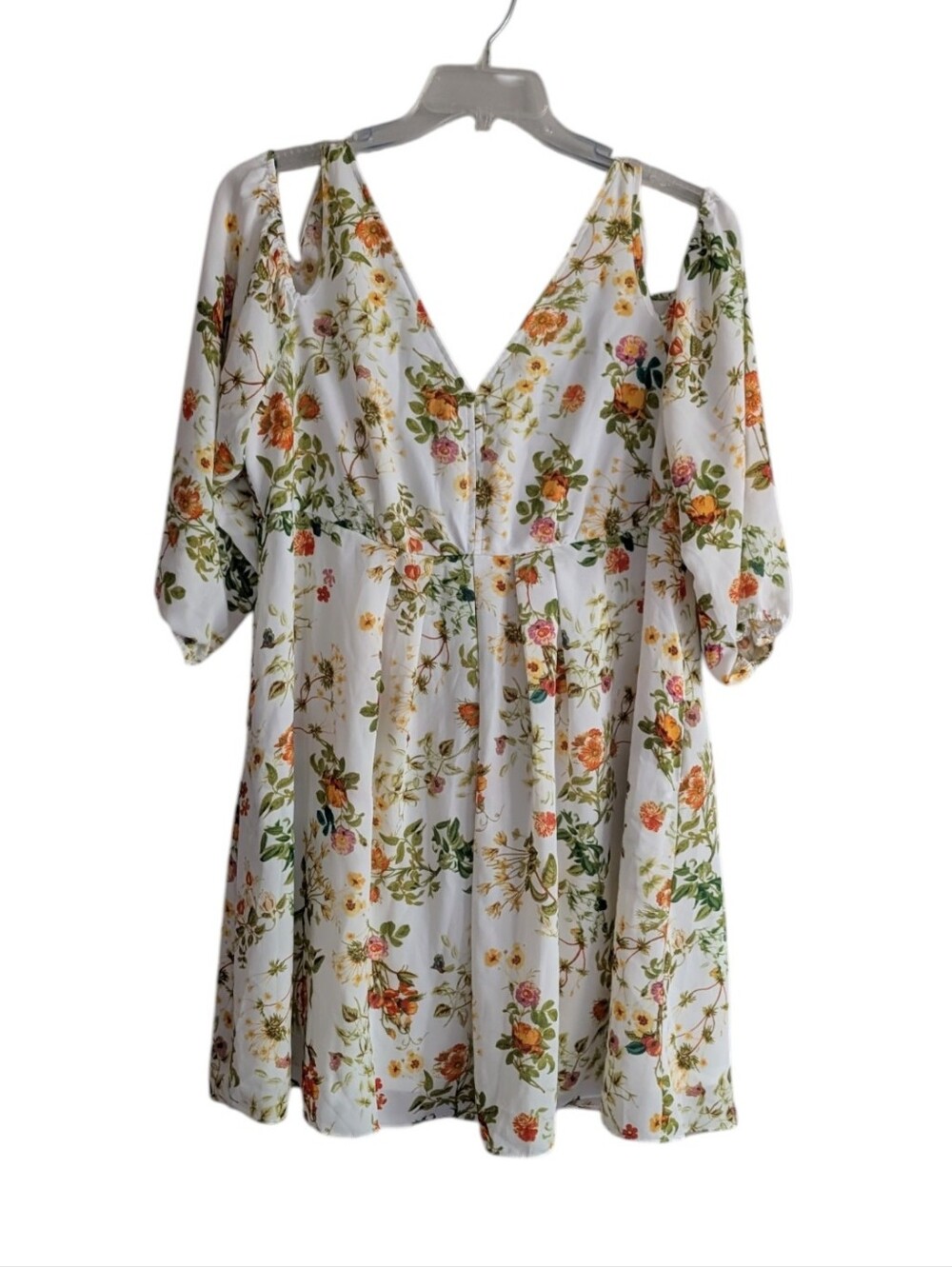 Disney Alice In Wonderland Floral Cold Shoulder Mini Dress Sz.XL